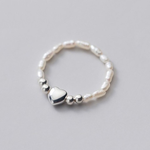 Dame ring med hjerte D1836