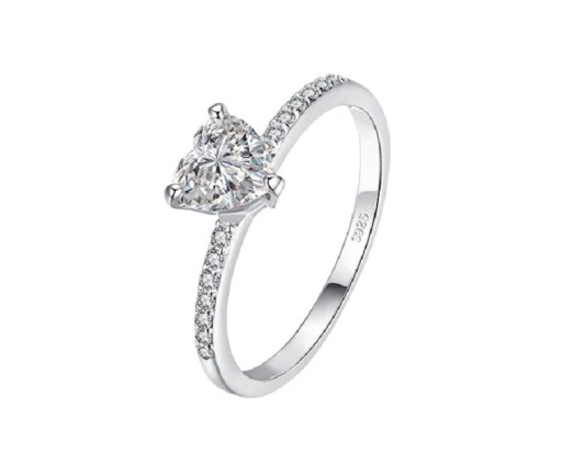 Dame ring med hjerte D1870