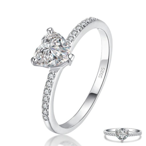 Dame ring med hjerte D1870
