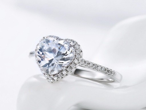 Dame ring med hjerte D1872