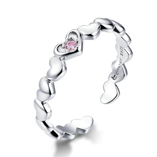 Dame ring med hjerte D2028