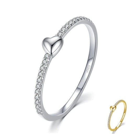 Dame ring med hjerte D2030