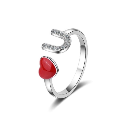 Dame ring med hjerte D2037