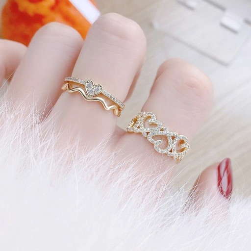 Dame ring med hjerte D2193