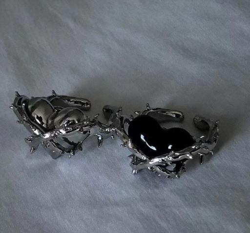 Dame ring med hjerte D2507