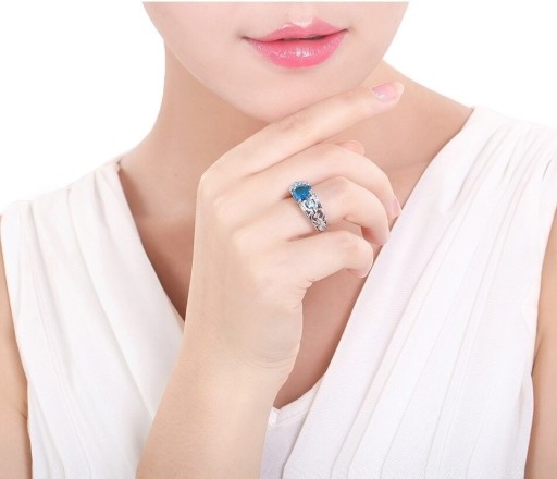 Dame ring med hjerte D2516