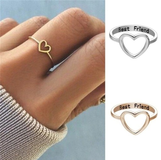 Dame ring med hjerte D2598