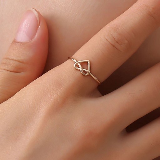 Dame ring med hjerte D2772