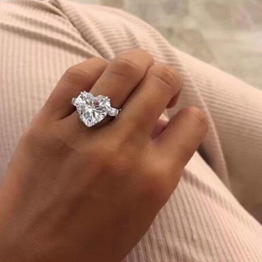 Dame ring med hjerte D2904