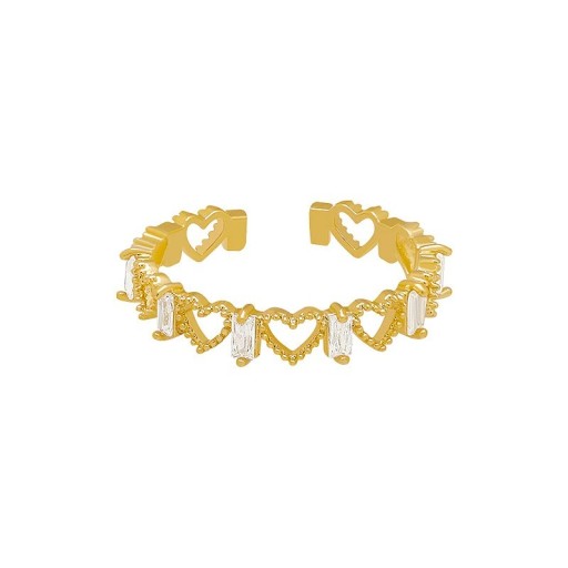 Dame ring med hjerter D2684