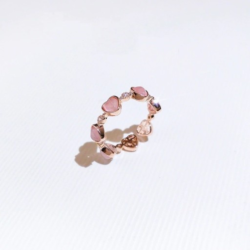 Dame ring med hjerter D2689