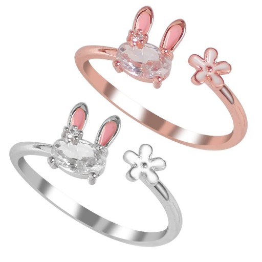 Dame ring med kanin D2467