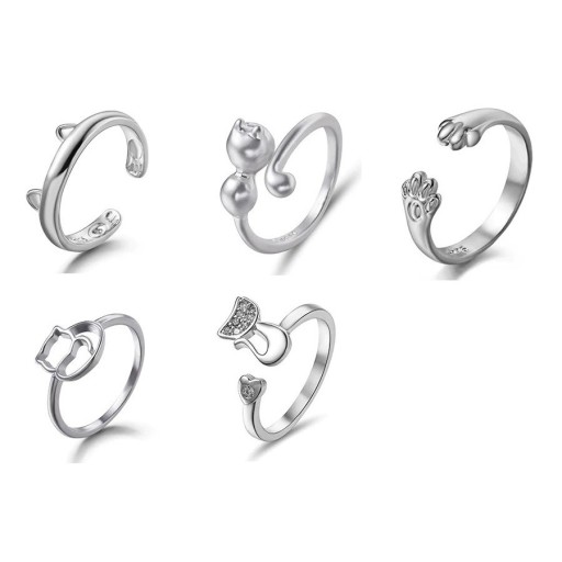 Dame ring med kat D2581