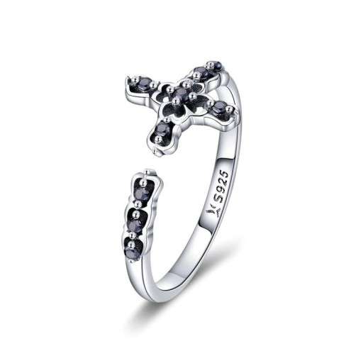 Dame ring med kors D2062