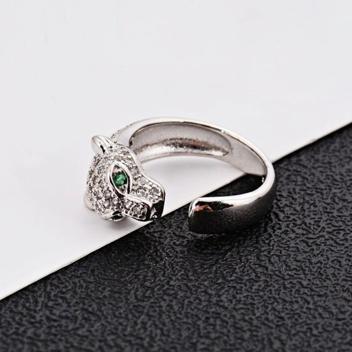 Dame ring med leopard D2094
