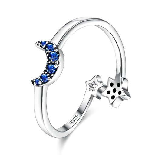 Dame ring med måne D1388