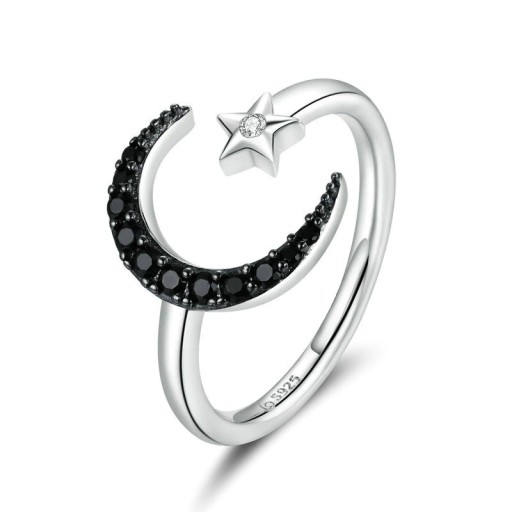 Dame ring med måne D1791