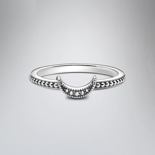 Dame ring med måne D2054