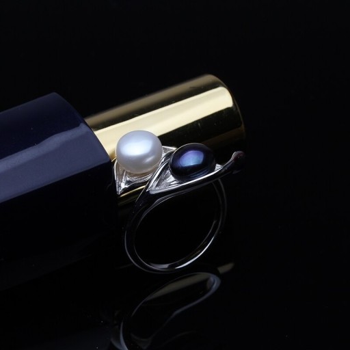 Dame ring med perle D1148