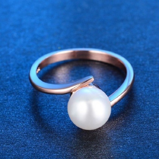 Dame ring med perle D1245