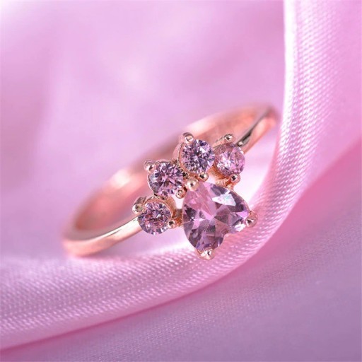 Dame ring med poteaftryk D2465