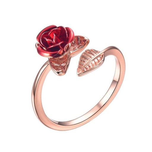 Dame ring med rose D2608
