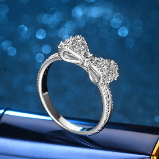 Dame ring med sløjfe D2896