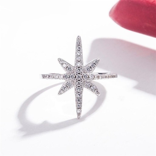 Dame ring med snefnug D2768