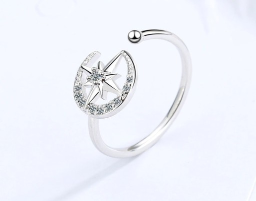 Dame ring med stjerne D1002