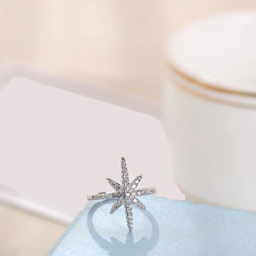 Dame ring med stjerne D2201
