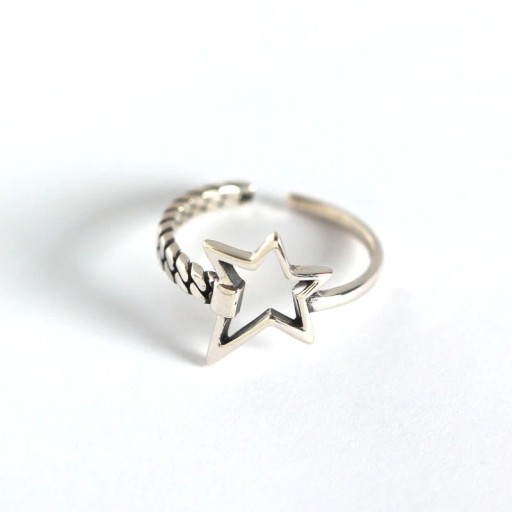 Dame ring med stjerne D2914