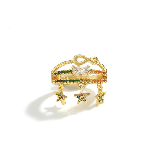 Dame ring med stjerner D3005