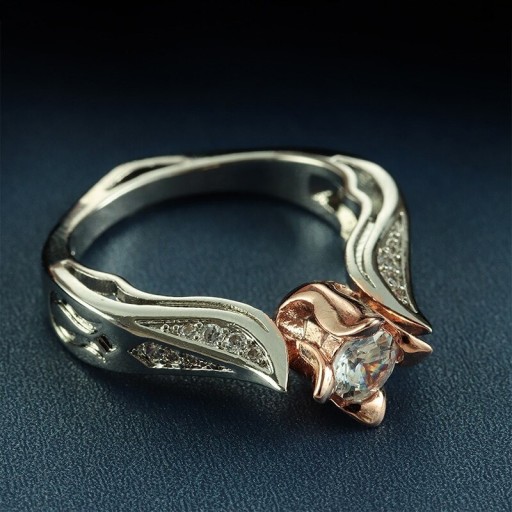 Dame ring med tulipan