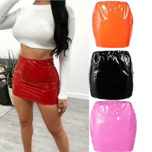 Dame skinnende mini nederdel