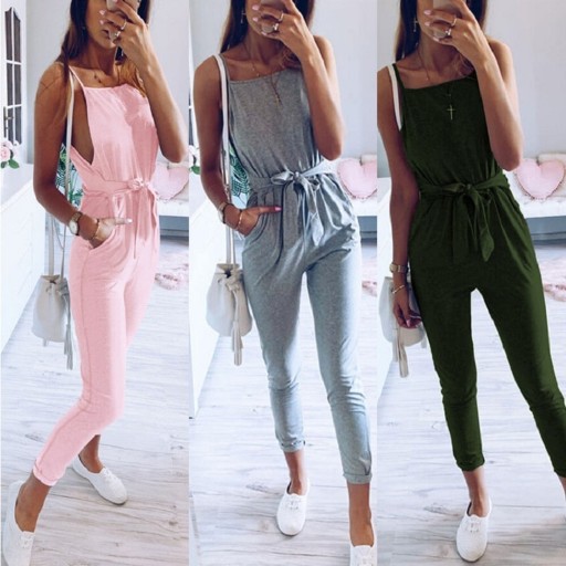 Dame sommerjumpsuit med stropper A2063