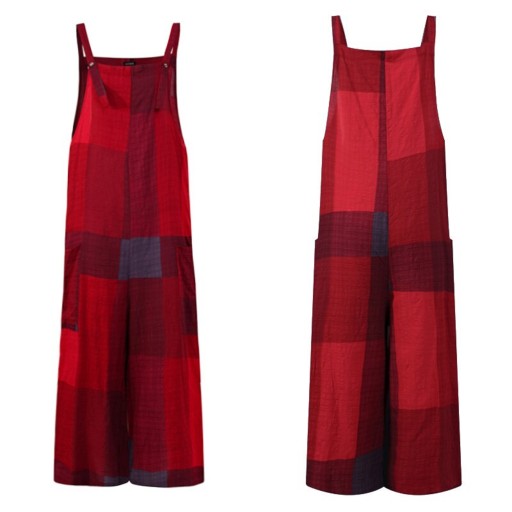 Dame sommerjumpsuit med trekvart længde