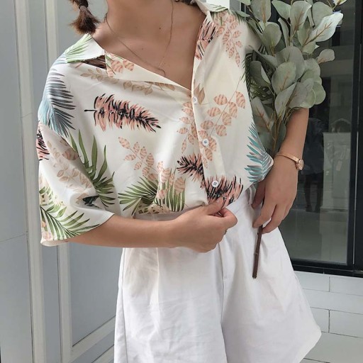 Dame sommerskjorte A792