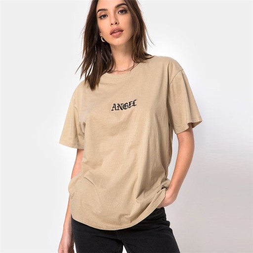 Dame T-shirt med engleprint