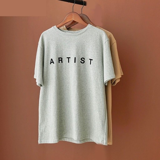 Dame-T-shirt med kunstnertryk
