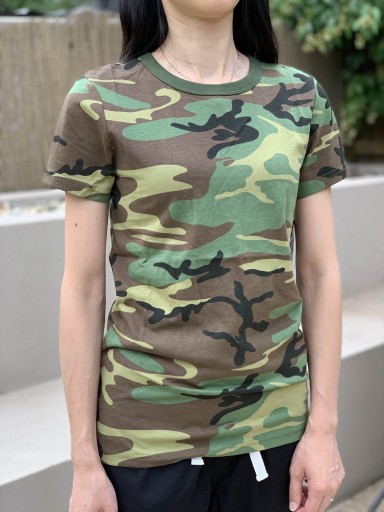 Dame-T-shirt med militærmotiv