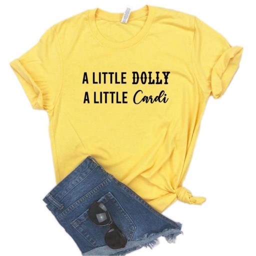 Dame T-shirt med sjovt print B156