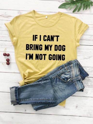 Dame T-shirt med sjovt print B249