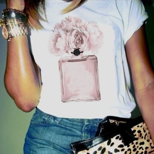 Dame T-shirt med tryk A145