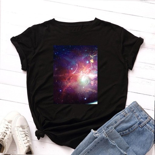 Dame T-shirt med tryk B120