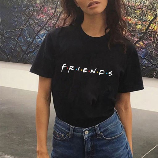 Dame T-shirt med tryk B121