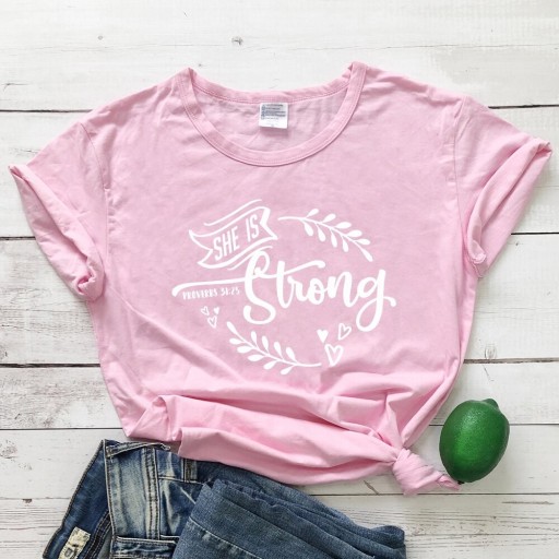 Dame T-shirt med tryk B297