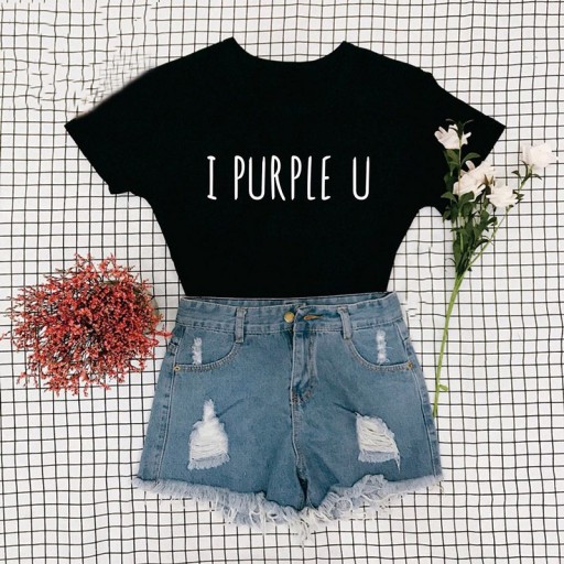 Dame T-shirt med tryk B320