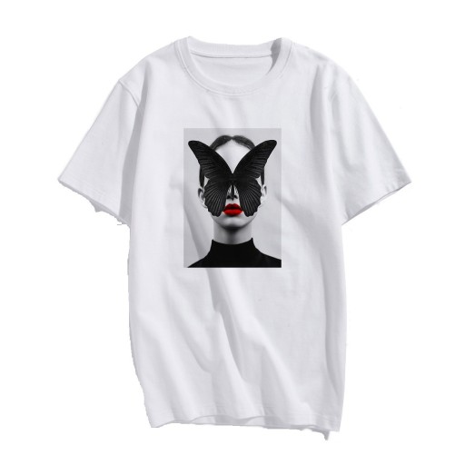 Dame T-shirt med tryk B338
