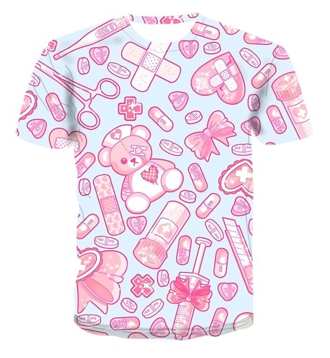 Dame T-shirt med tryk B361