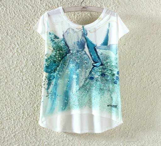 Dame T-shirt med tryk